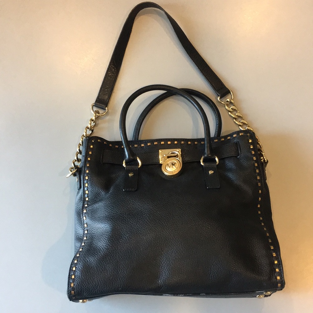 Michael Kors Retired Black Leather Handbag (Includes dust bag) - Picture 3 of 13